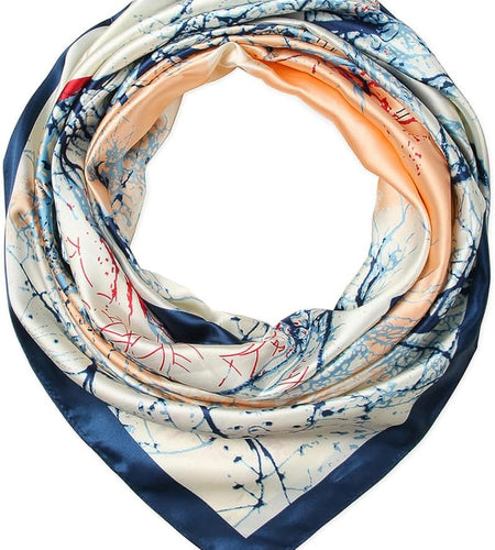 35 X 35 Women Square Silk like Hair Scarf Head Sleeping Wrap Satin Headscarf